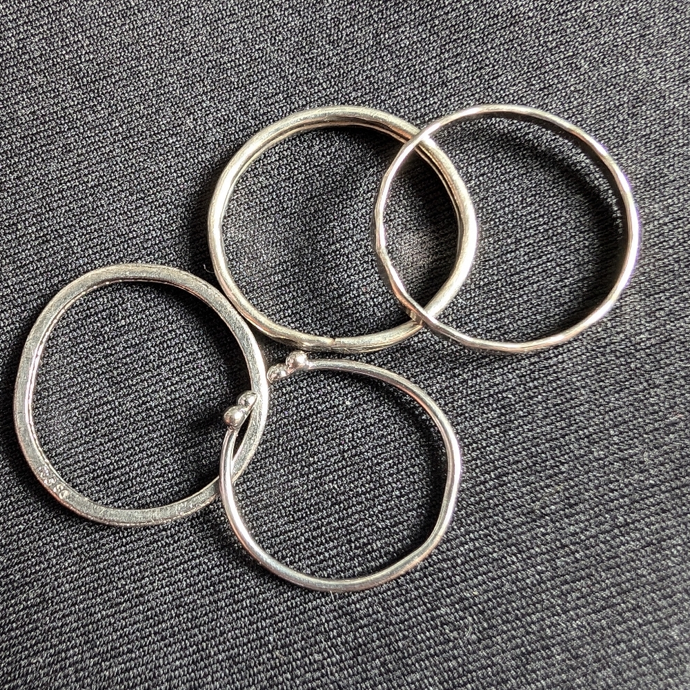 Sterling Silver Stacking Rings Bundle - image 7